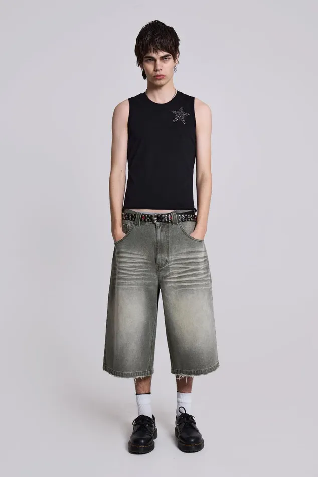 Women Khaki Colossus Jorts Jaded London Jeans