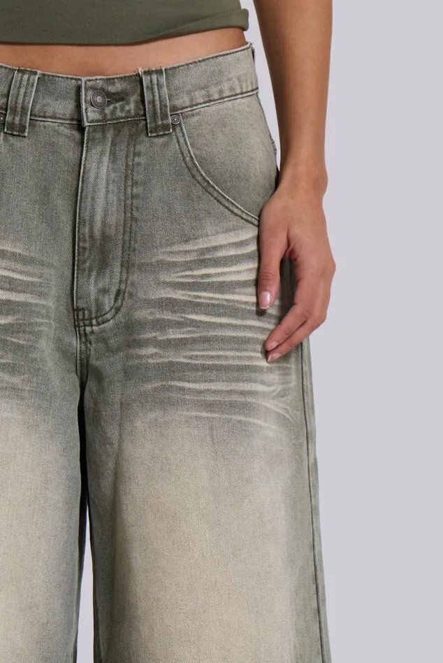 Women Khaki Colossus Jorts Jaded London Jeans