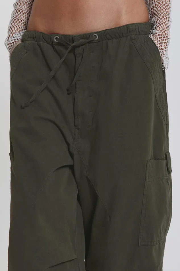 Women Khaki Parachute Cargo Pants Jaded London Trousers and Pants