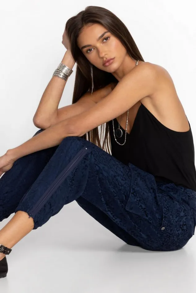Women KIARRA JACQUARD PANT Blue Night Johnny Was Bottoms