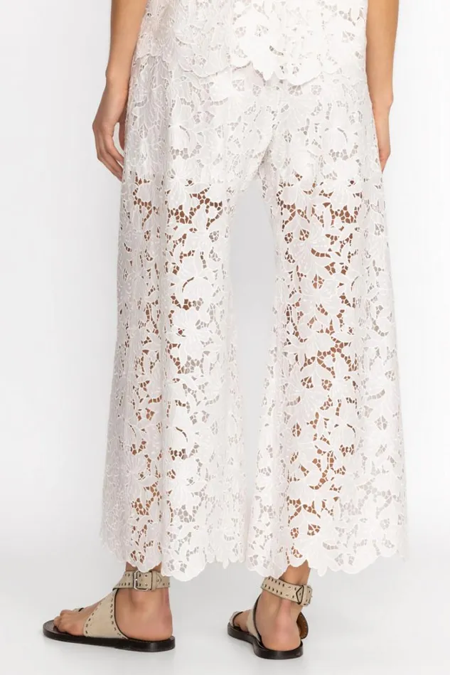 Women KITT LACE EASY PANT White Johnny Was Bottoms Women KITT LACE EASY PANT White Johnny Was Bottoms