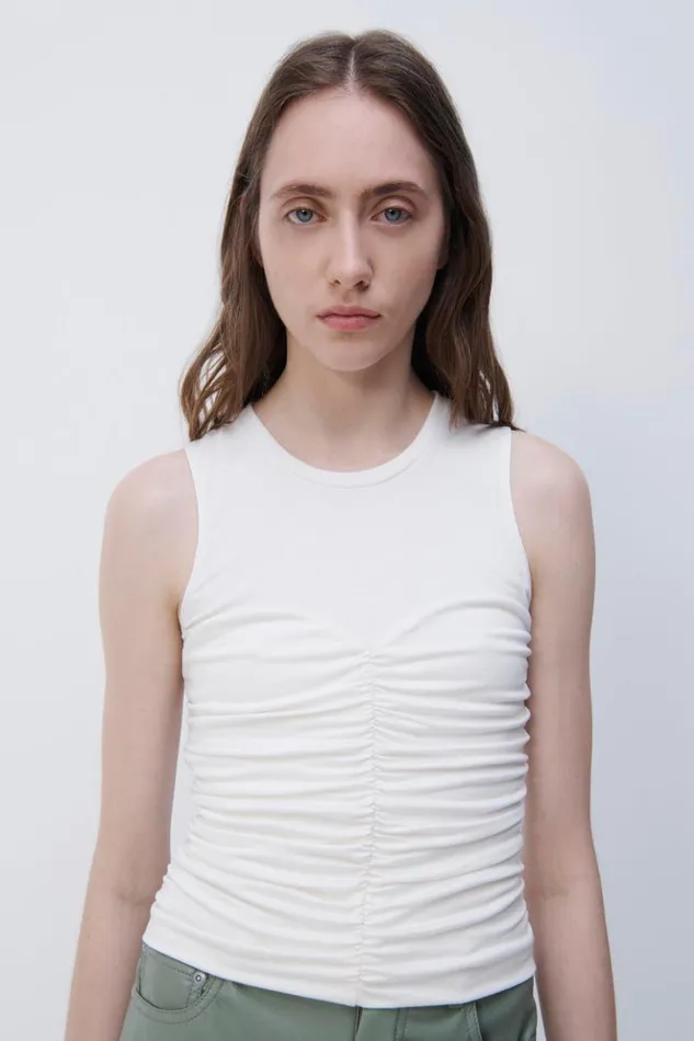 Women Kristiana Tank White Jonathan Simkhai Tops and Bodysuits