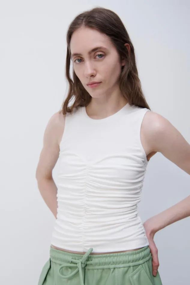 Women Kristiana Tank White Jonathan Simkhai Tops and Bodysuits