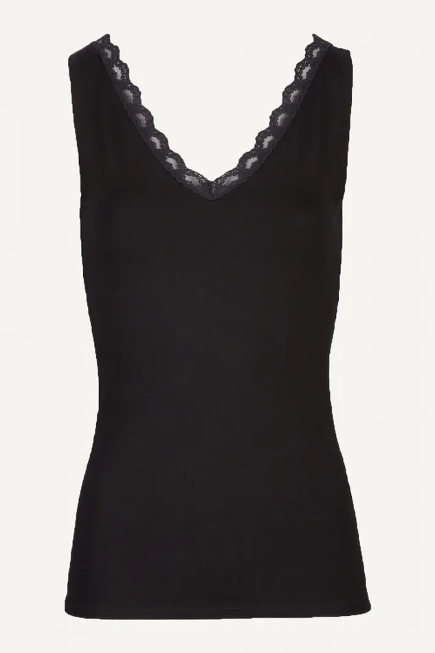 Women Lace Singlet Black Bybar Tops and Shirts