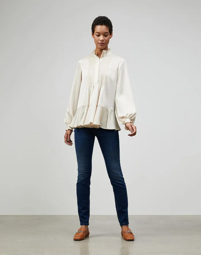 Women Lafayette 148 New York Denim L148 Authentic Denim Mercer Skinny Jean Empire Indigo