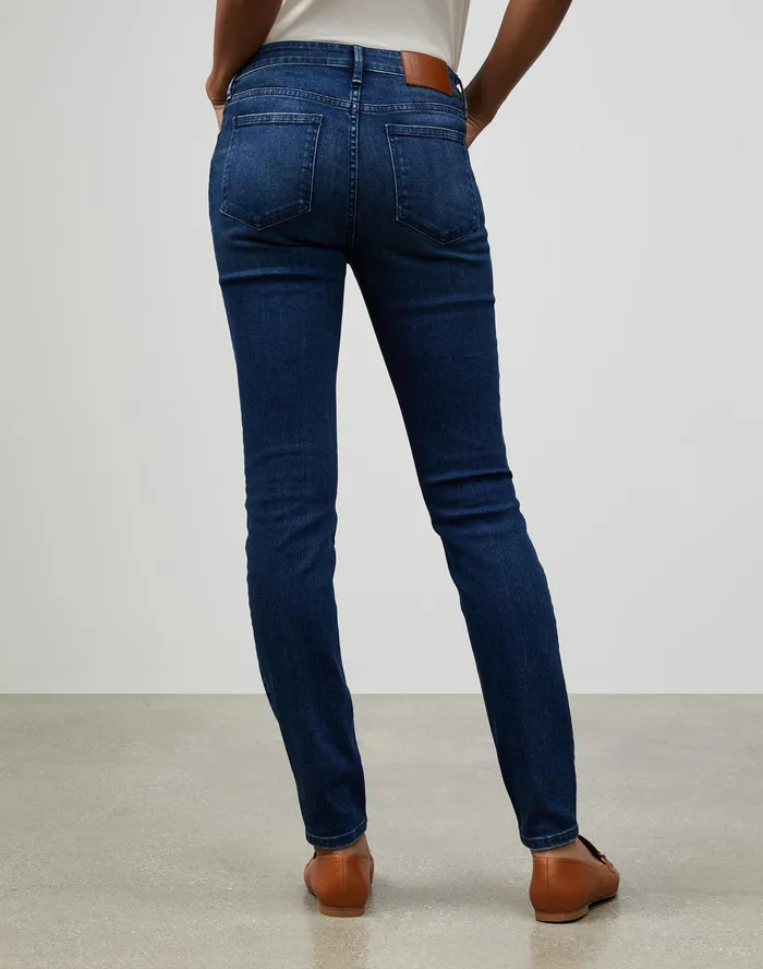 Women Lafayette 148 New York Denim L148 Authentic Denim Mercer Skinny Jean Empire Indigo