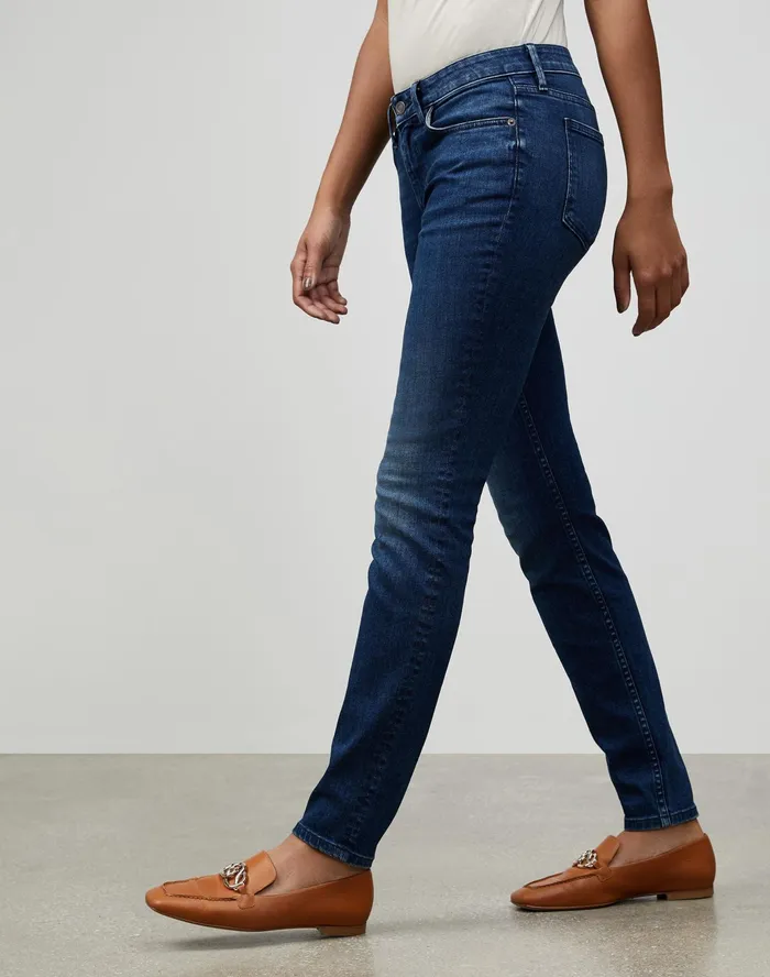 Women Lafayette 148 New York Denim L148 Authentic Denim Mercer Skinny Jean Empire Indigo