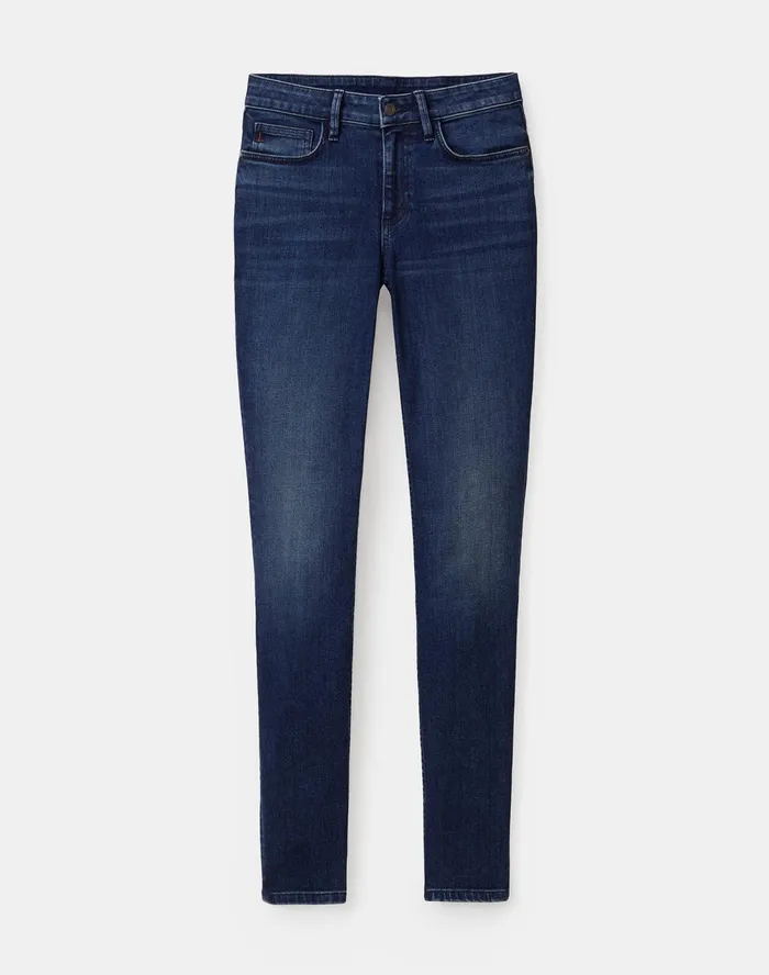 Women Lafayette 148 New York Denim L148 Authentic Denim Mercer Skinny Jean Empire Indigo