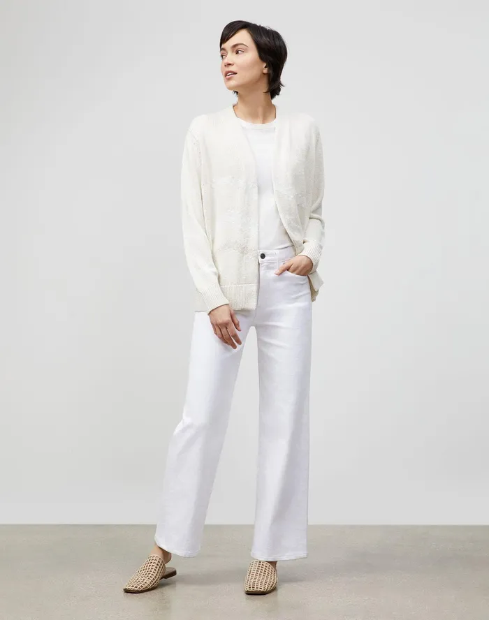 Women Lafayette 148 New York Denim Wyckoff WideLeg Cropped Jean In L148 Authentic Denim Washed Plaster