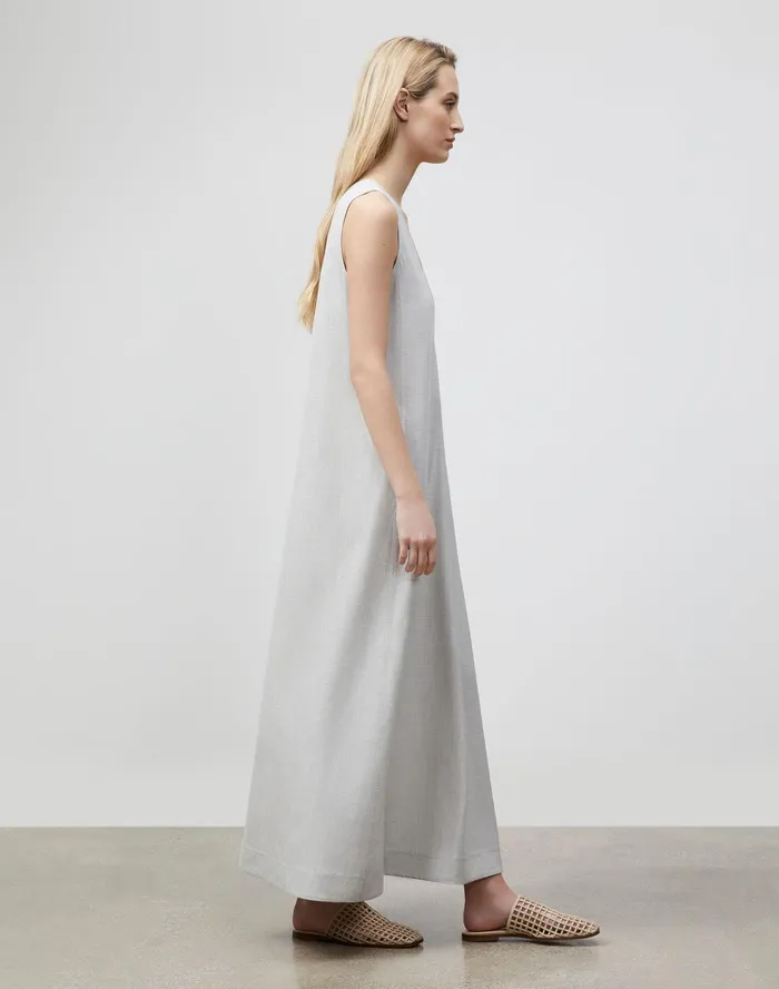 Women Lafayette 148 New York Dresses Neve Dress In Italian Tropical Weave Vapor Melange