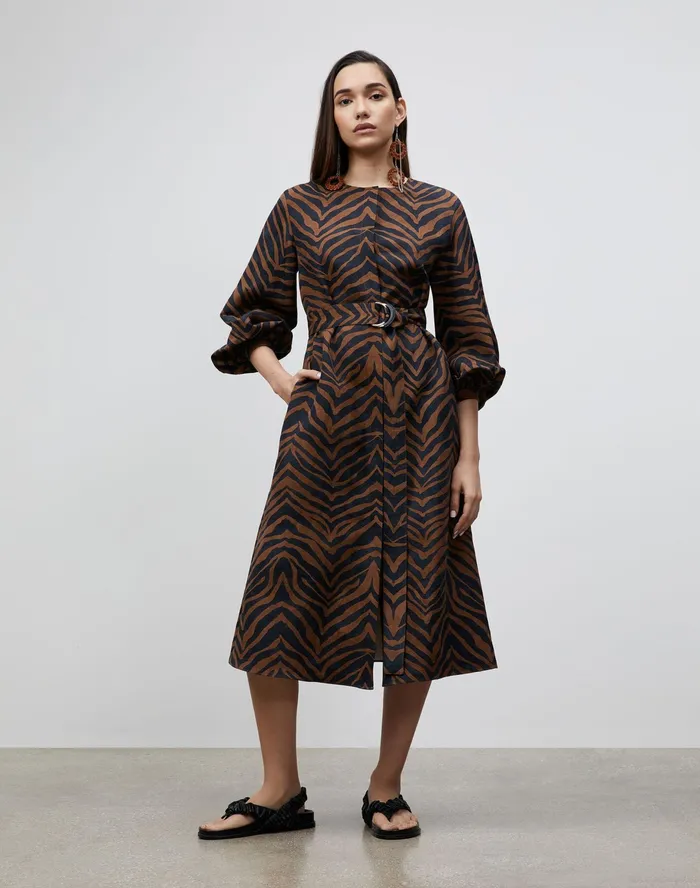 Women Lafayette 148 New York Dresses PlusSize Louisa Dress In Zevron Print Coastal Cloth Mahogany Multi Women Lafayette 148 New York Dresses PlusSize Louisa Dress In Zevron Print Coastal Cloth Mahogany Multi