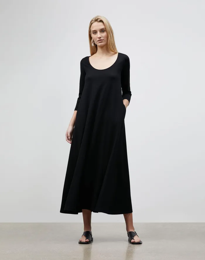 Women Lafayette 148 New York Dresses Ramsey Dress In Lightweight Punto Milano Black Women Lafayette 148 New York Dresses Ramsey Dress In Lightweight Punto Milano Black