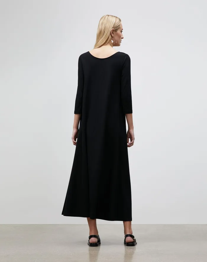 Women Lafayette 148 New York Dresses Ramsey Dress In Lightweight Punto Milano Black