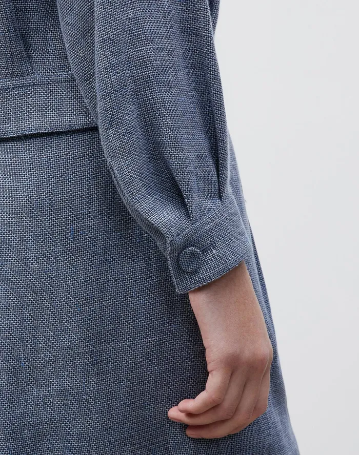 Women Lafayette 148 New York Jackets and Blazers Conall Bomber Jacket In Italian Isola Weave Bluestone Multi