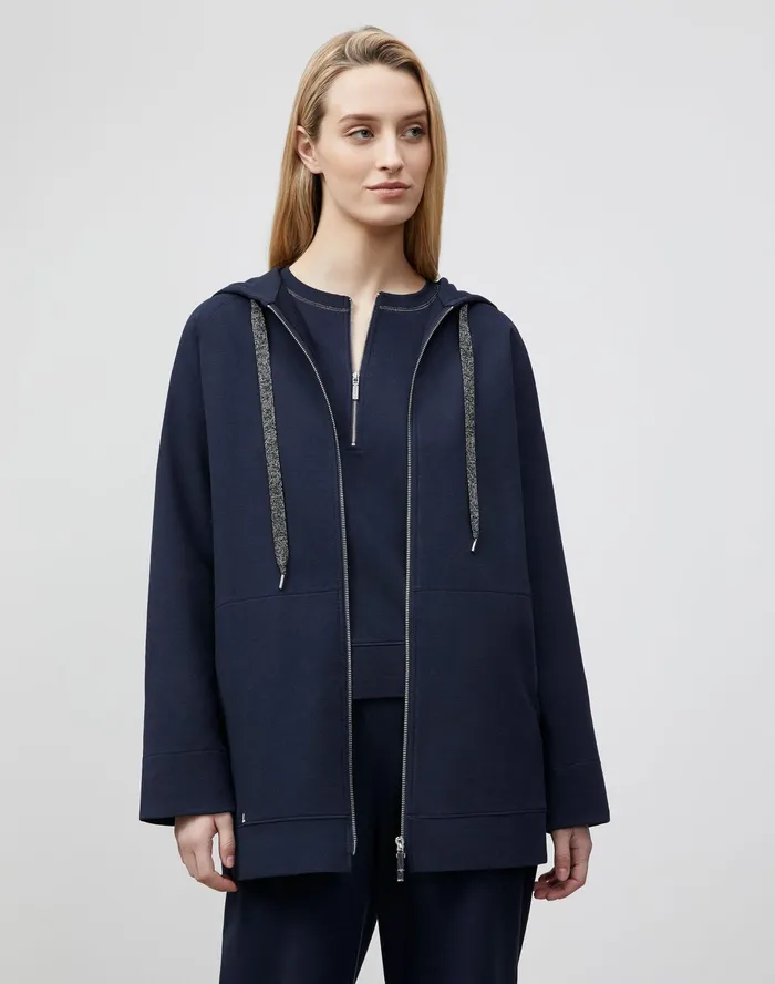 Women Lafayette 148 New York Jackets and Blazers PlusSize Corbin Jacket In Ultra Comfort French Terry Ink Women Lafayette 148 New York Jackets and Blazers PlusSize Corbin Jacket In Ultra Comfort French Terry Ink