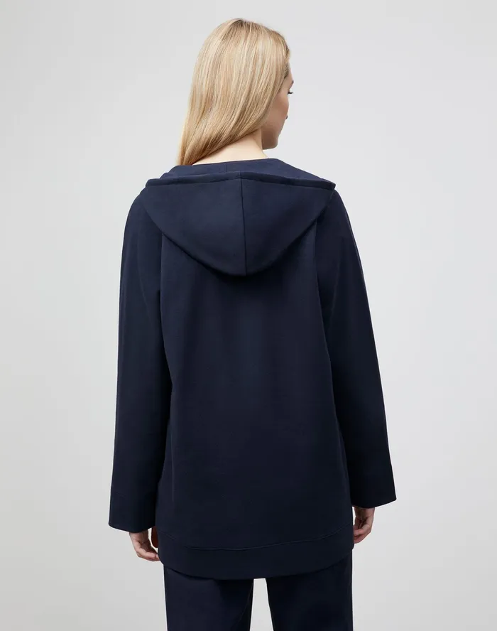 Women Lafayette 148 New York Jackets and Blazers PlusSize Corbin Jacket In Ultra Comfort French Terry Ink