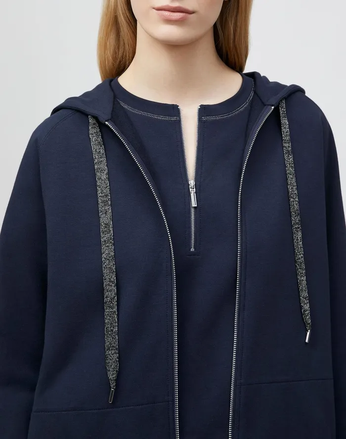 Women Lafayette 148 New York Jackets and Blazers PlusSize Corbin Jacket In Ultra Comfort French Terry Ink