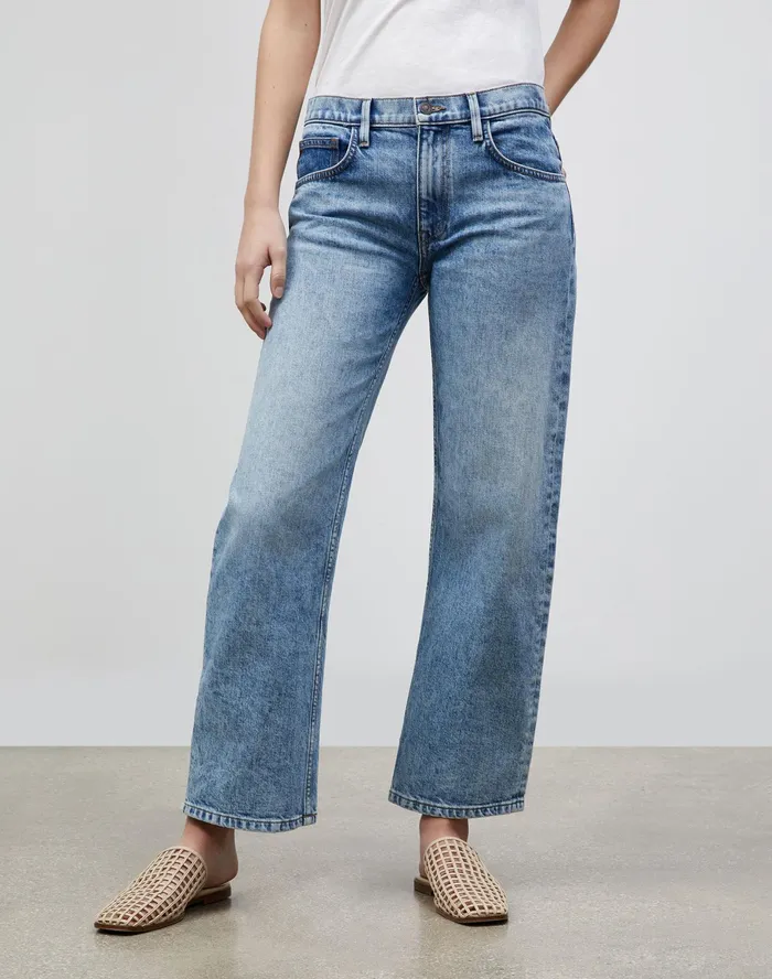 Women Lafayette 148 New York Pants and Shorts Bedford Jean In L148 Authentic Denim Stonewash Blue