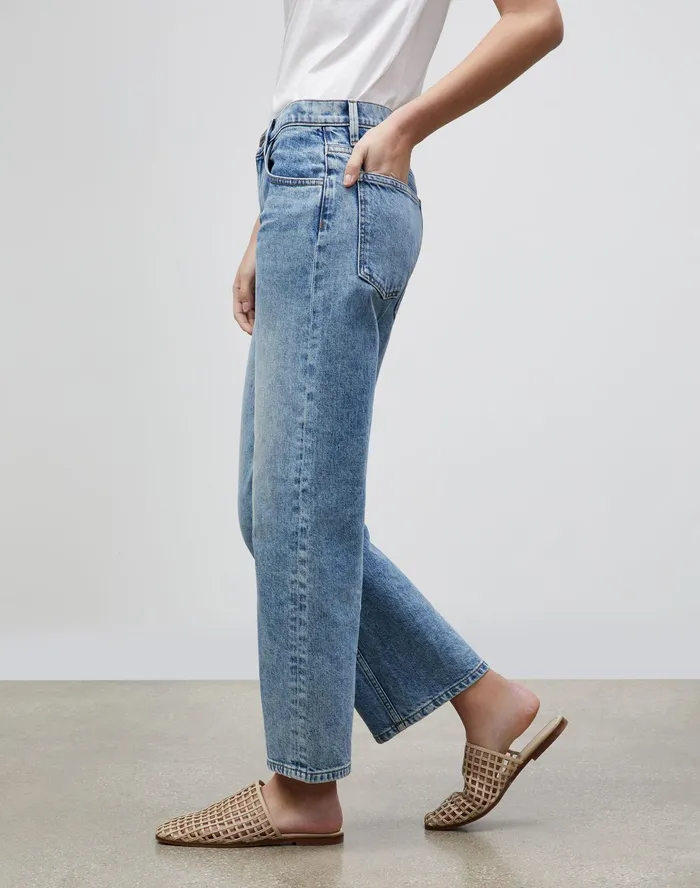 Women Lafayette 148 New York Pants and Shorts Bedford Jean In L148 Authentic Denim Stonewash Blue