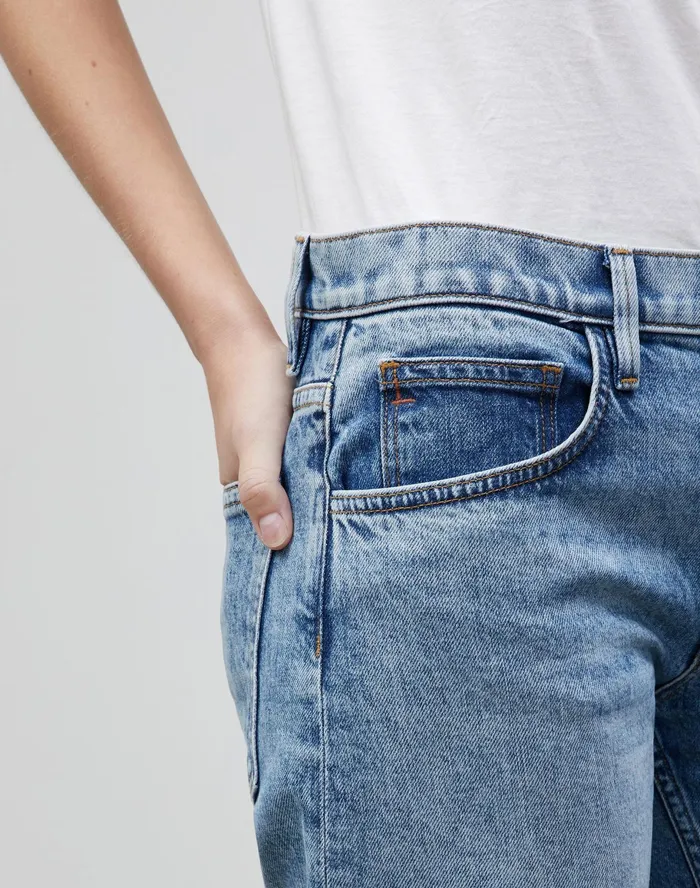 Women Lafayette 148 New York Pants and Shorts Bedford Jean In L148 Authentic Denim Stonewash Blue