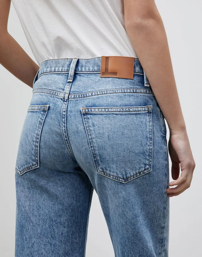 Women Lafayette 148 New York Pants and Shorts Bedford Jean In L148 Authentic Denim Stonewash Blue
