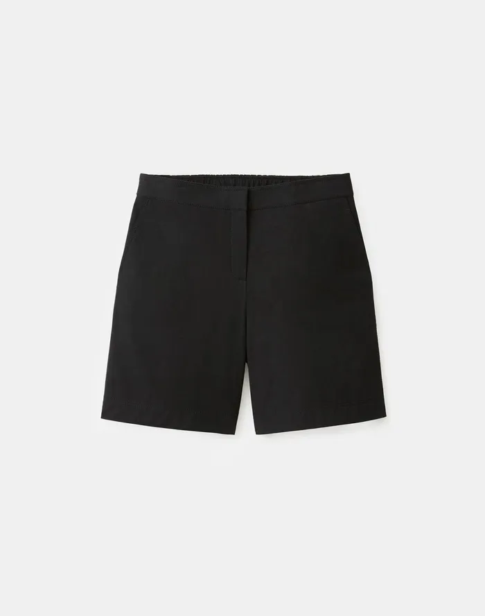 Women Lafayette 148 New York Pants and Shorts Fulton Short In Italian BiStretch Pima Cotton Black