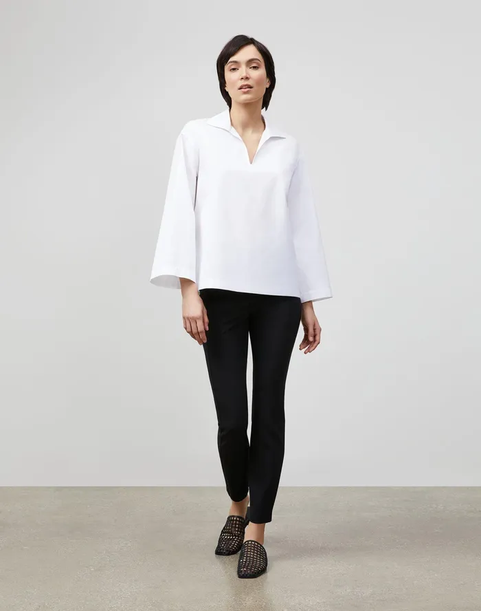 Women Lafayette 148 New York Pants and Shorts Greenwich Pant In Acclaimed Stretch Black