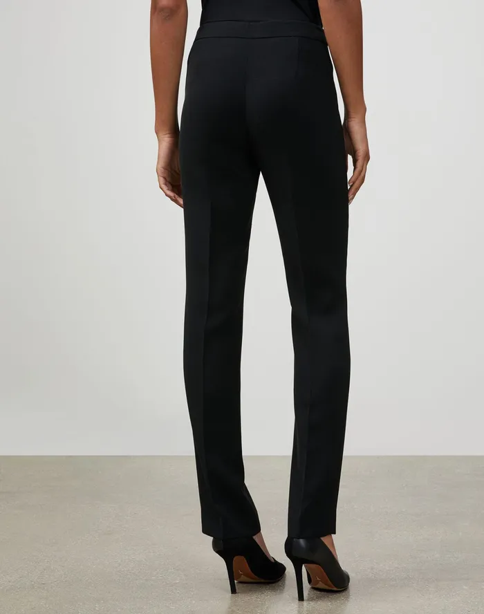 Women Lafayette 148 New York Pants and Shorts Petite Finesse Crepe Barrow Pant Black