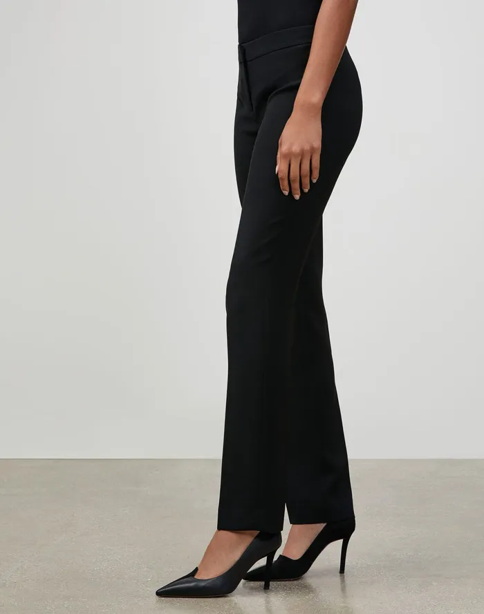 Women Lafayette 148 New York Pants and Shorts Petite Finesse Crepe Barrow Pant Black