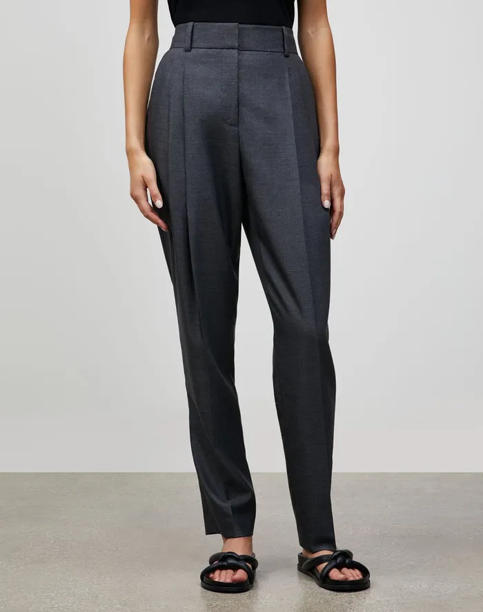 Women Lafayette 148 New York Pants and Shorts Petite Italian WoolSilk Suiting Ellis Pleated Pant Castle Rock Women Lafayette 148 New York Pants and Shorts Petite Italian WoolSilk Suiting Ellis Pleated Pant Castle Rock