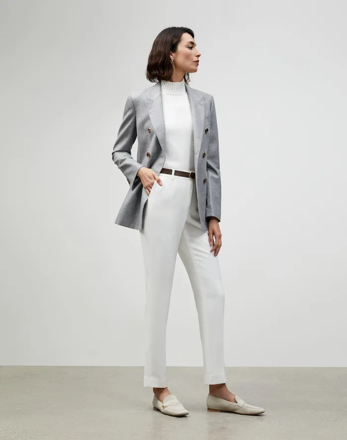 Women Lafayette 148 New York Pants and Shorts PlusSize Finesse Crepe Clinton Pant Cloud