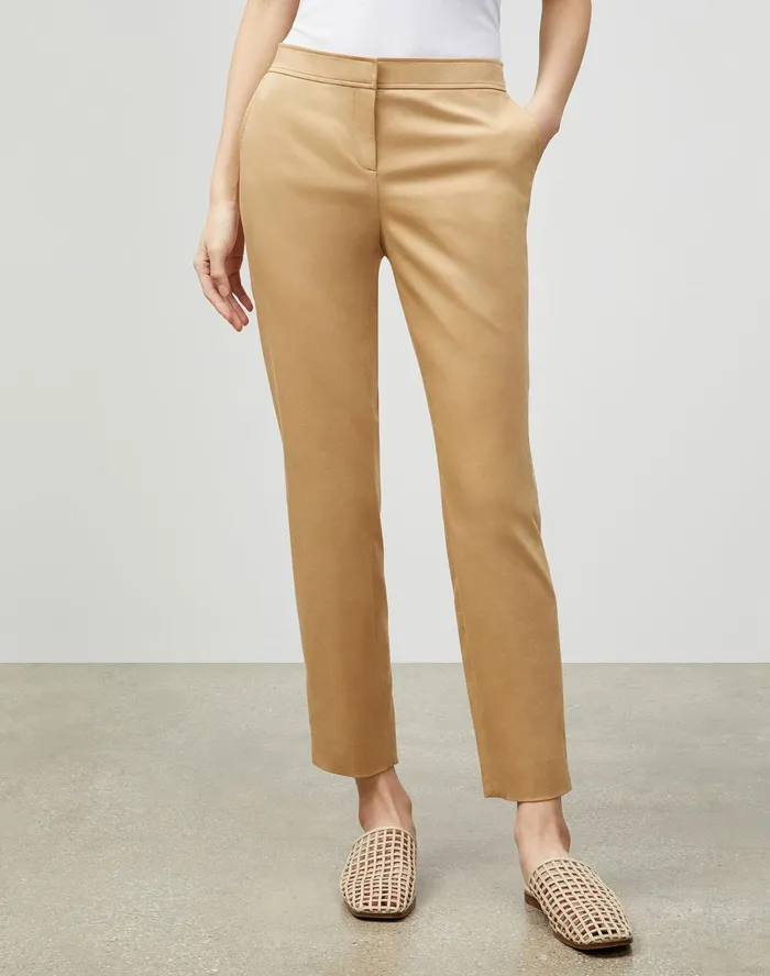 Women Lafayette 148 New York Pants and Shorts PlusSize Manhattan Slim Ankle Pant In Skylight Cotton Honeynut Women Lafayette 148 New York Pants and Shorts PlusSize Manhattan Slim Ankle Pant In Skylight Cotton Honeynut