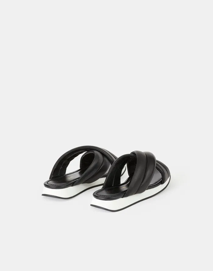 Women Lafayette 148 New York Sandals Perle Sandal In Nappa Leather Black