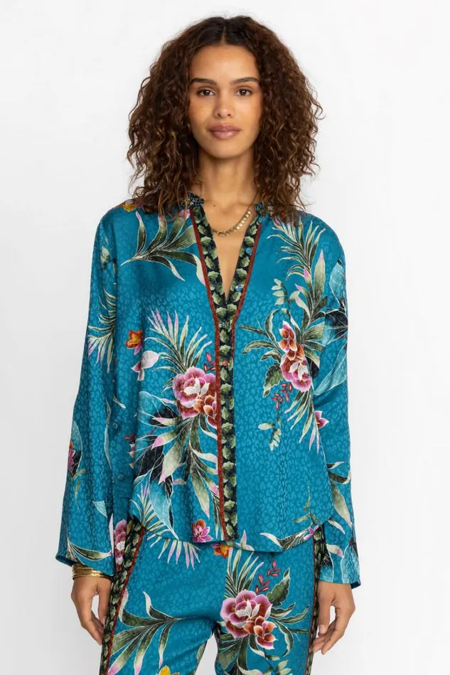 Women LAGOON BELINDA BUTTON UP Lagoon Johnny Was Tops Women LAGOON BELINDA BUTTON UP Lagoon Johnny Was Tops