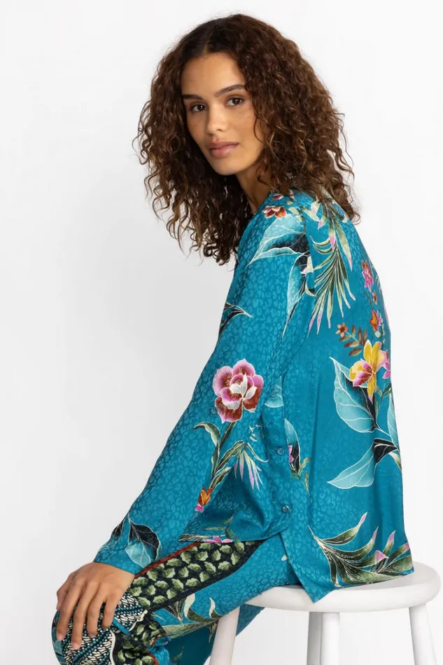 Women LAGOON BELINDA BUTTON UP Lagoon Johnny Was Tops Women LAGOON BELINDA BUTTON UP Lagoon Johnny Was Tops