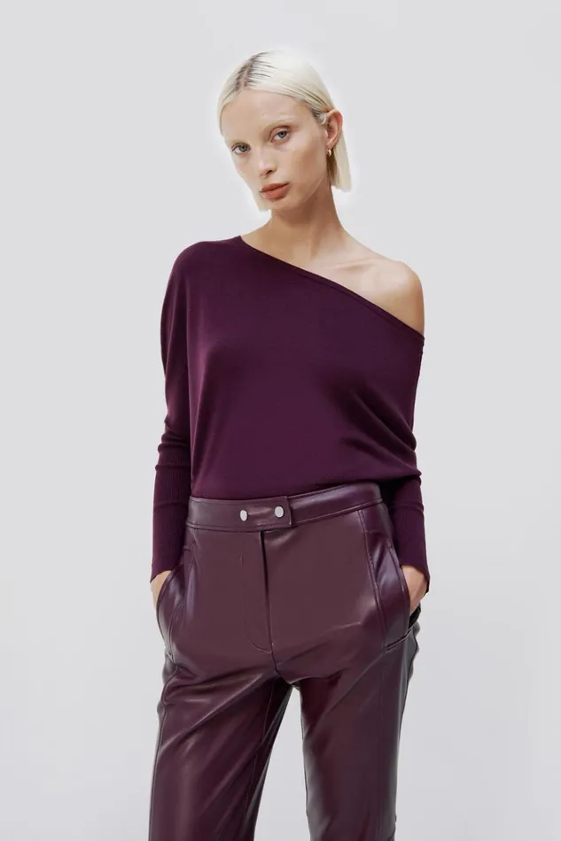 Women Lavina Sweater Plum Jonathan Simkhai Knitwear