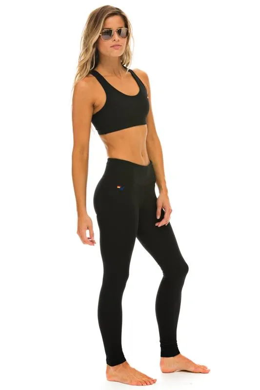 Women Leggings Aviator Nation Full Length Leggings 8211 Black