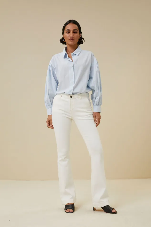 Women Leila Pant Twill T Off White Bybar Jeans
