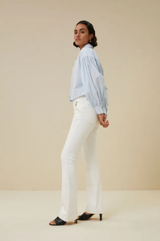 Women Leila Pant Twill T Off White Bybar Jeans