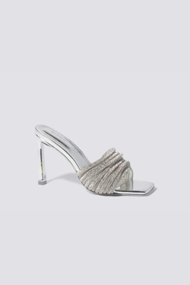 Women Lena Mule Silver Jonathan Simkhai Footwear