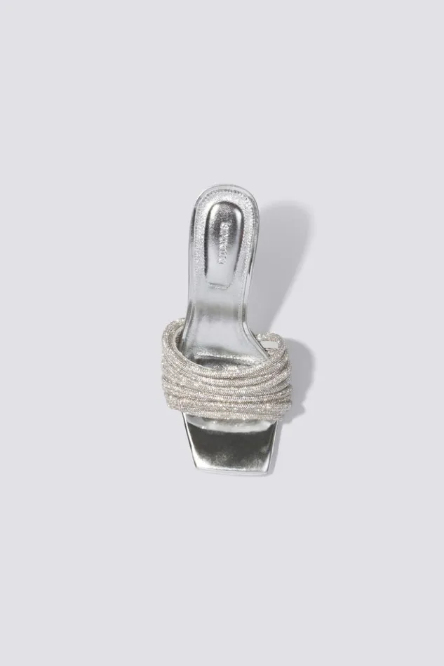 Women Lena Mule Silver Jonathan Simkhai Footwear