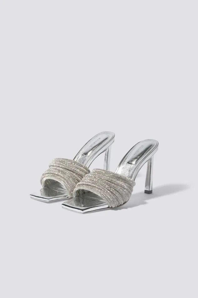 Women Lena Mule Silver Jonathan Simkhai Footwear