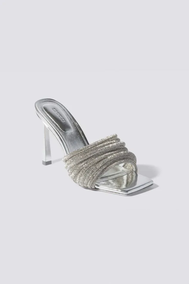 Women Lena Mule Silver Jonathan Simkhai Footwear