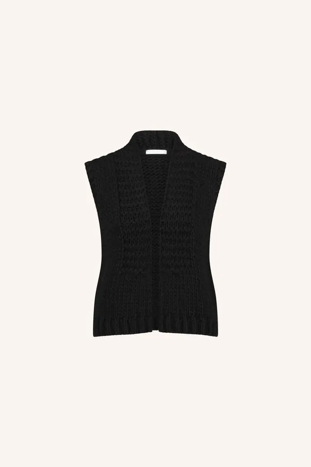 Women Levi Gilet Black Bybar Cardigans Women Levi Gilet Black Bybar Cardigans