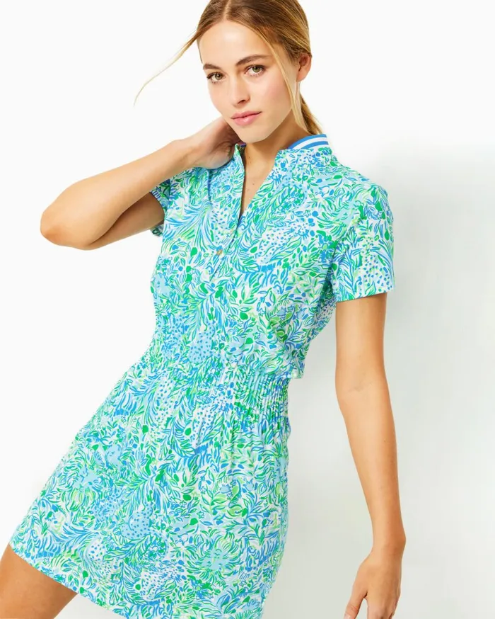 Women Lilly Pulitzer Activewear UPF 50 Luxletic Love Active Dress Hydra Blue Dandy Lions Women Lilly Pulitzer Activewear UPF 50 Luxletic Love Active Dress Hydra Blue Dandy Lions