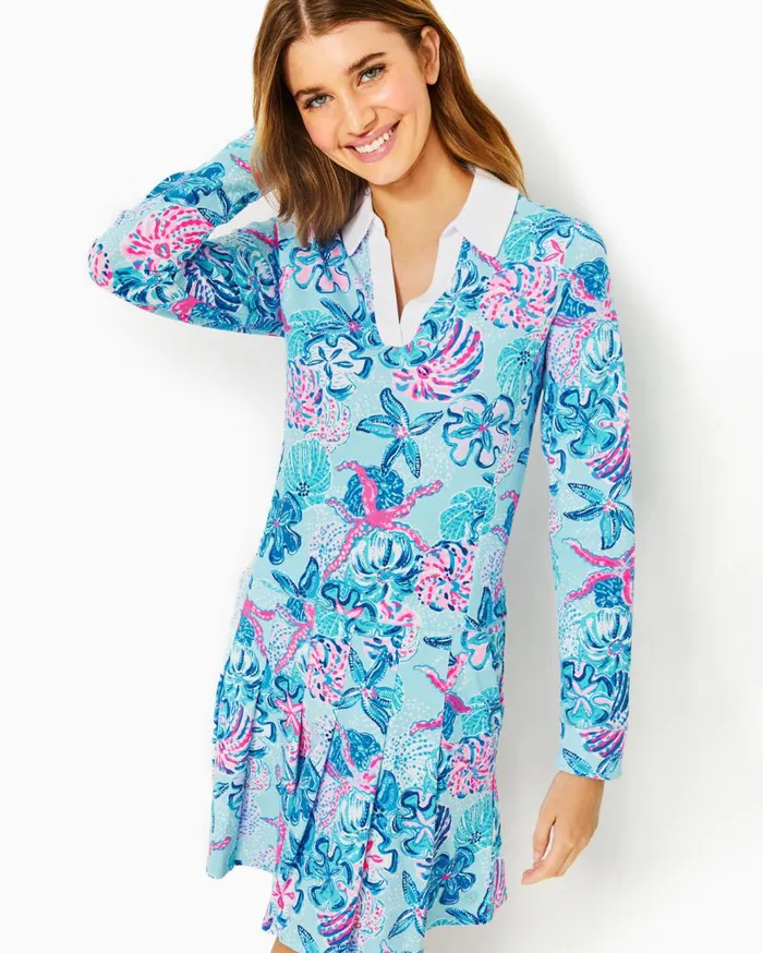 Women Lilly Pulitzer Activewear UPF 50 Luxletic Turtle Club Dress Multi Bahamas Beachcomber Women Lilly Pulitzer Activewear UPF 50 Luxletic Turtle Club Dress Multi Bahamas Beachcomber