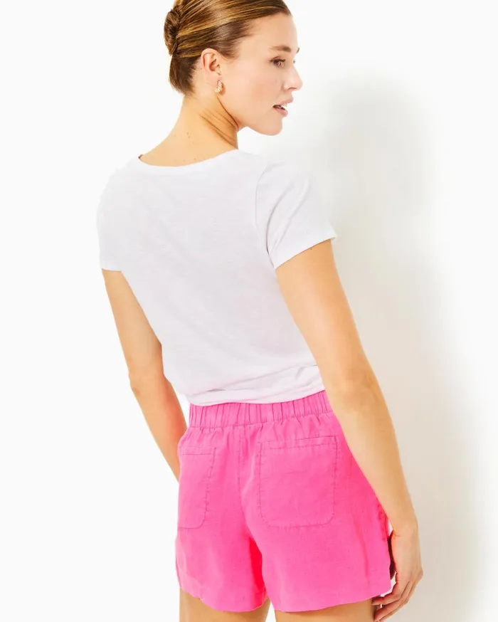 Women Lilly Pulitzer Bottoms 4034 Lilo Linen Short Mizner Red Women Lilly Pulitzer Bottoms 4034 Lilo Linen Short Mizner Red