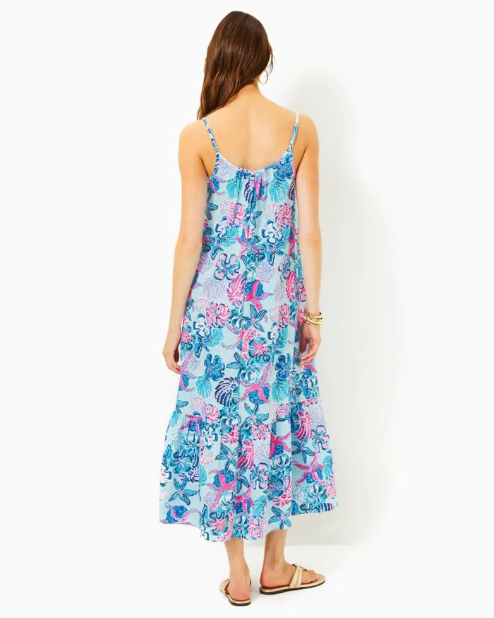 Women Lilly Pulitzer Dresses Amerie Linen Midi Dress Multi Bahamas Beachcomber Women Lilly Pulitzer Dresses Amerie Linen Midi Dress Multi Bahamas Beachcomber