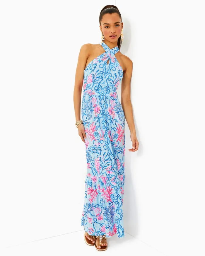 Women Lilly Pulitzer Dresses Hadly Smocked Maxi Dress Mizner Red Poly Crepe Swirl Clip Women Lilly Pulitzer Dresses Hadly Smocked Maxi Dress Mizner Red Poly Crepe Swirl Clip