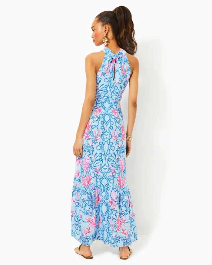 Women Lilly Pulitzer Dresses Hadly Smocked Maxi Dress Mizner Red Poly Crepe Swirl Clip Women Lilly Pulitzer Dresses Hadly Smocked Maxi Dress Mizner Red Poly Crepe Swirl Clip